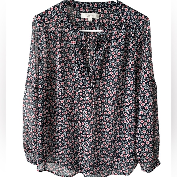 Loft Petites Tops Loft Petites Womens Pullover Loose Fitting Long